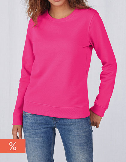 Damen Sweatshirt Biobaumwolle Pink